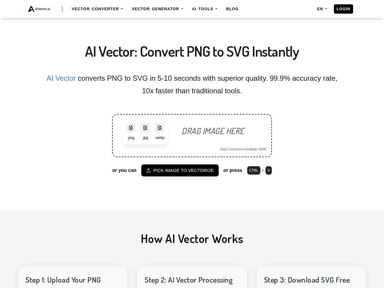AI Vector,在线矢量图转换工具